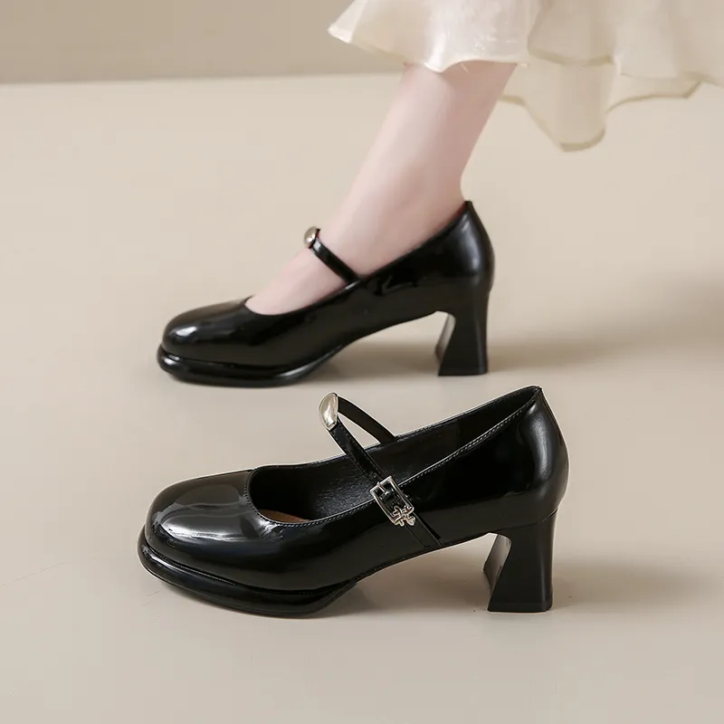 Dragon Dance Chunky Heel High Heels Women's-2
