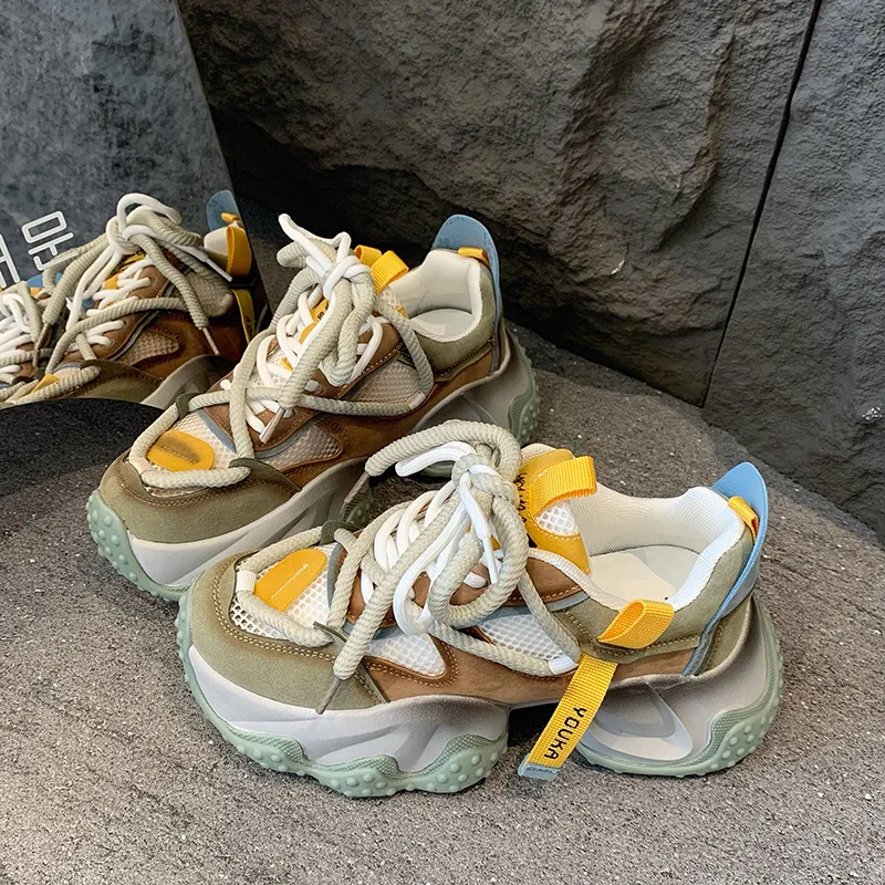 Dragon Dance Breathable Low Top Chunky Sneakers Women's-8