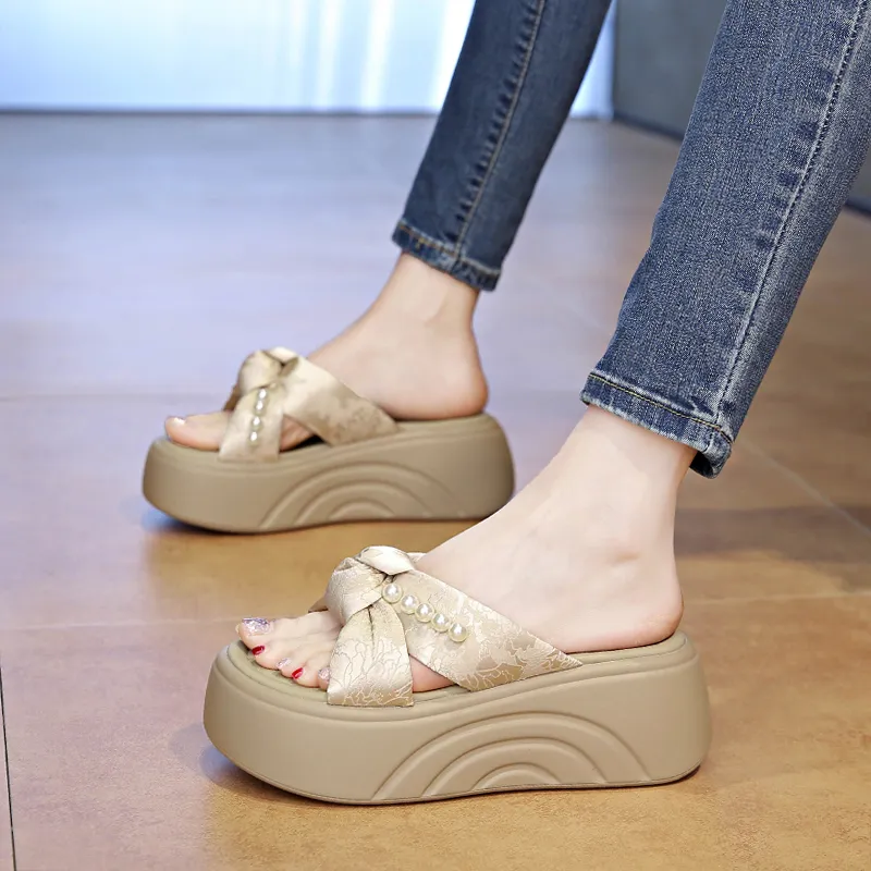 Dragon Dance Slip Resistant Abrasion Resistant Slide Slippers Women's-14