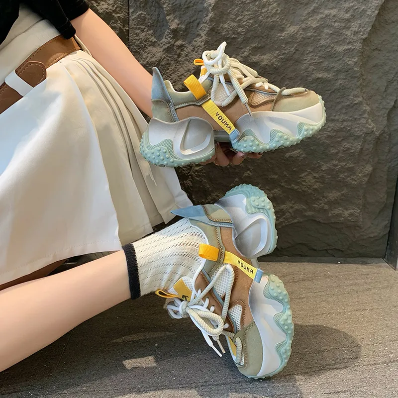 Dragon Dance Breathable Low Top Chunky Sneakers Women's-9