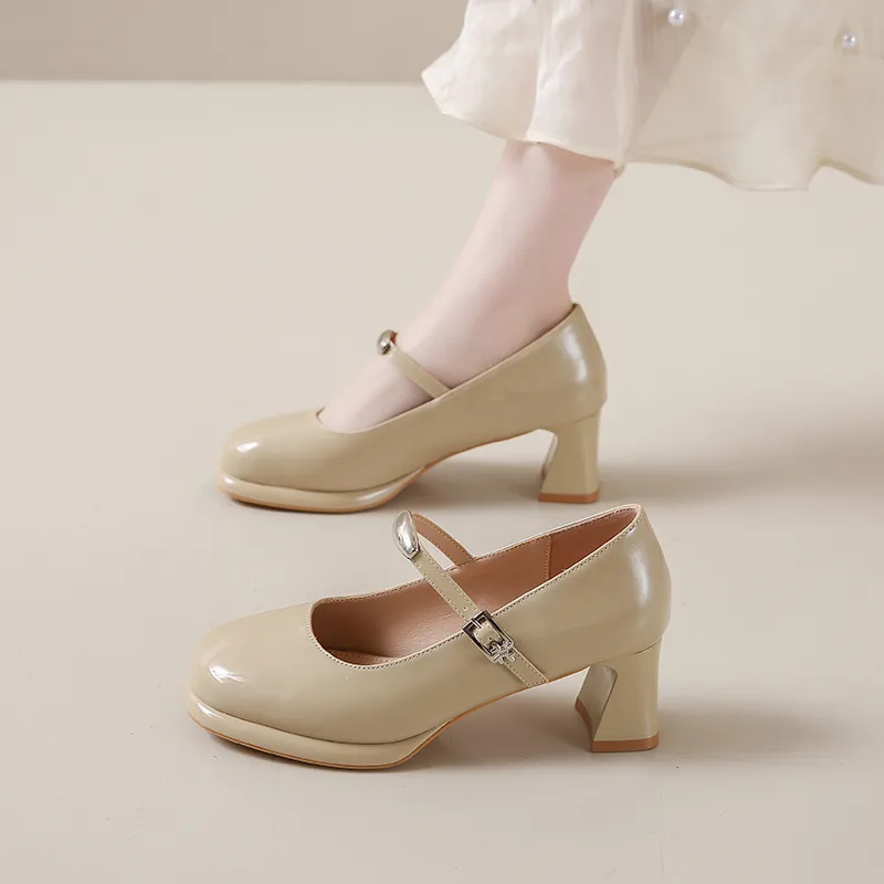Dragon Dance Chunky Heel High Heels Women's-12