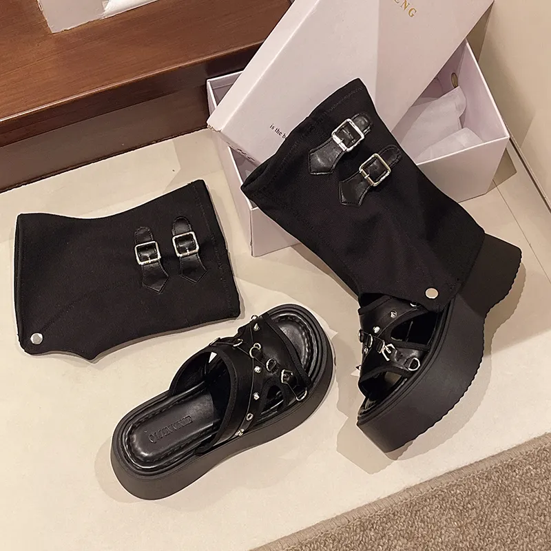 Dragon Dance Ankle Boots Women's Black-4