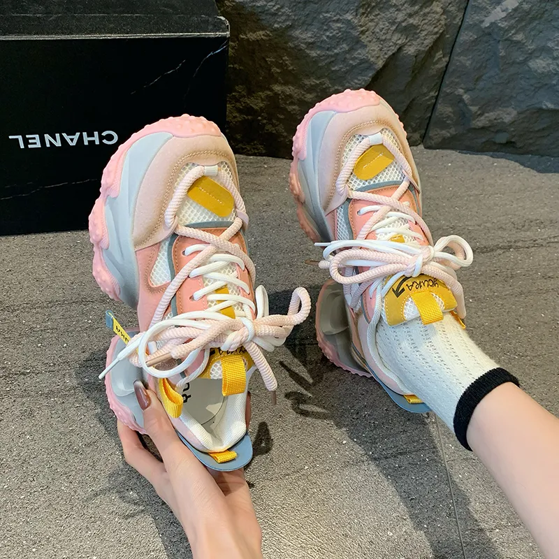 Dragon Dance Breathable Low Top Chunky Sneakers Women's-3