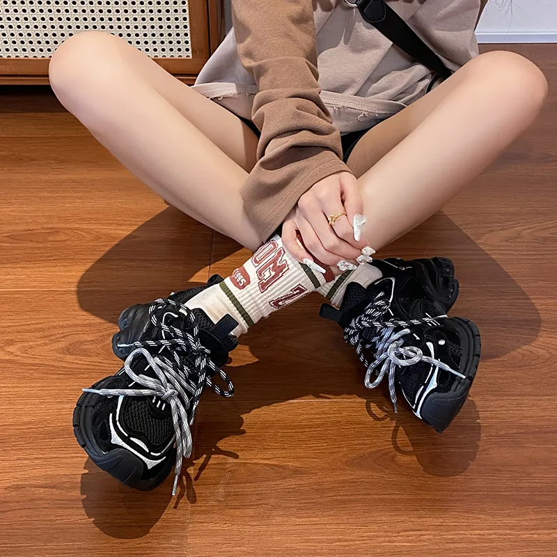 Dragon Dance Breathable Low Top Chunky Sneakers Women's-13