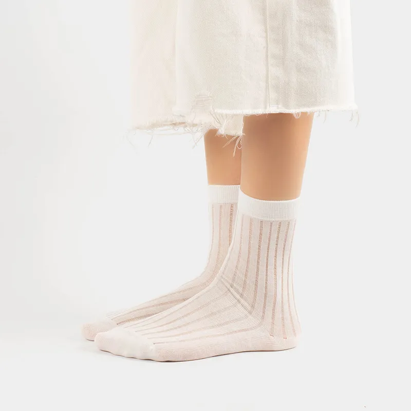 LIANGPU Mid Calf Socks Women's 5 Pack-3