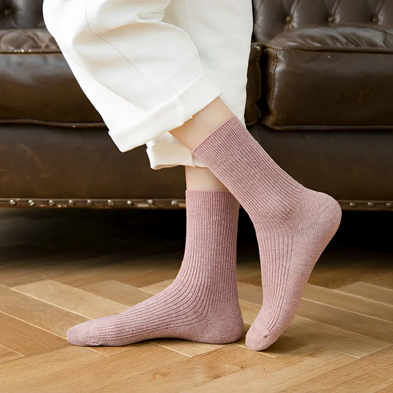 LIANGPU Mid Calf Socks Women's 4 Pack-1
