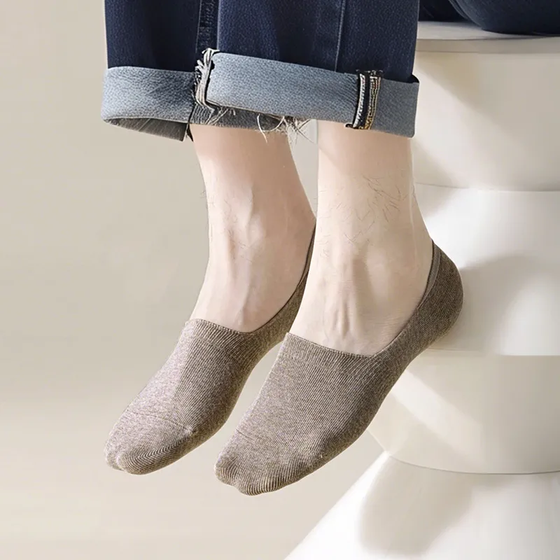 LIANGPU No Show Socks Men's 5 Pack-4