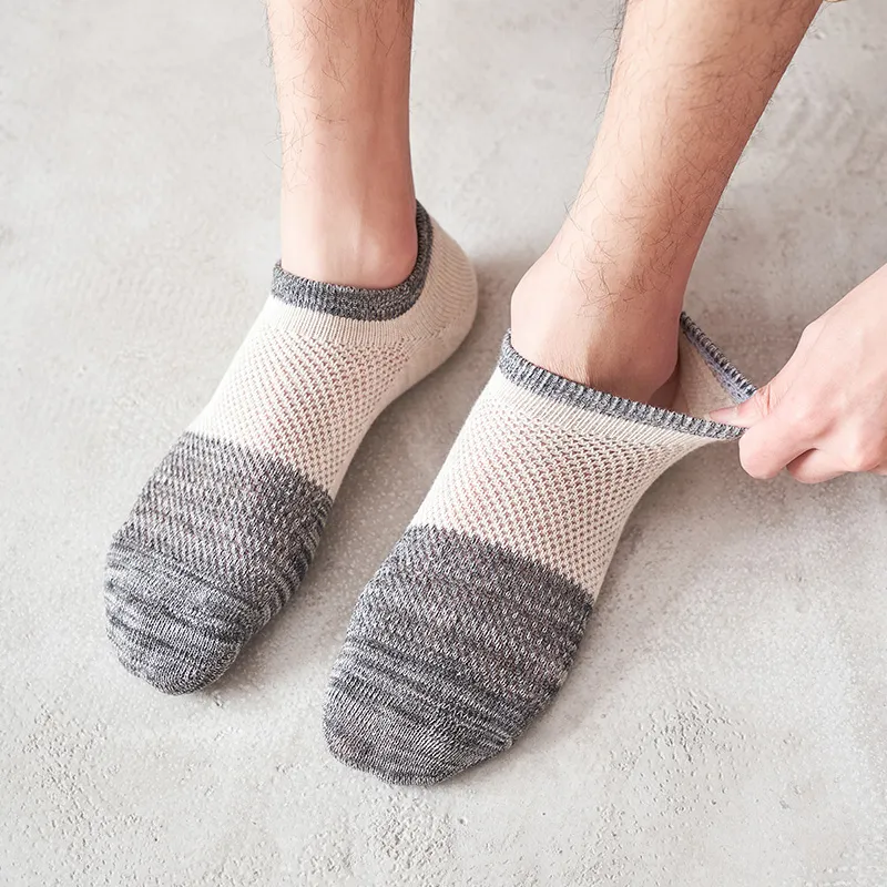 LIANGPU No Show Socks Men's 5 Pack-4