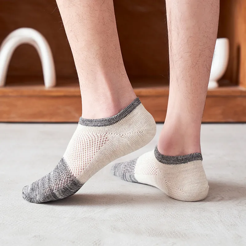 LIANGPU No Show Socks Men's 5 Pack-3
