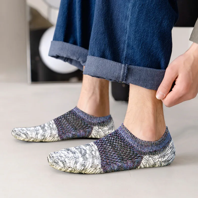 LIANGPU No Show Socks Men's 5 Pack-1