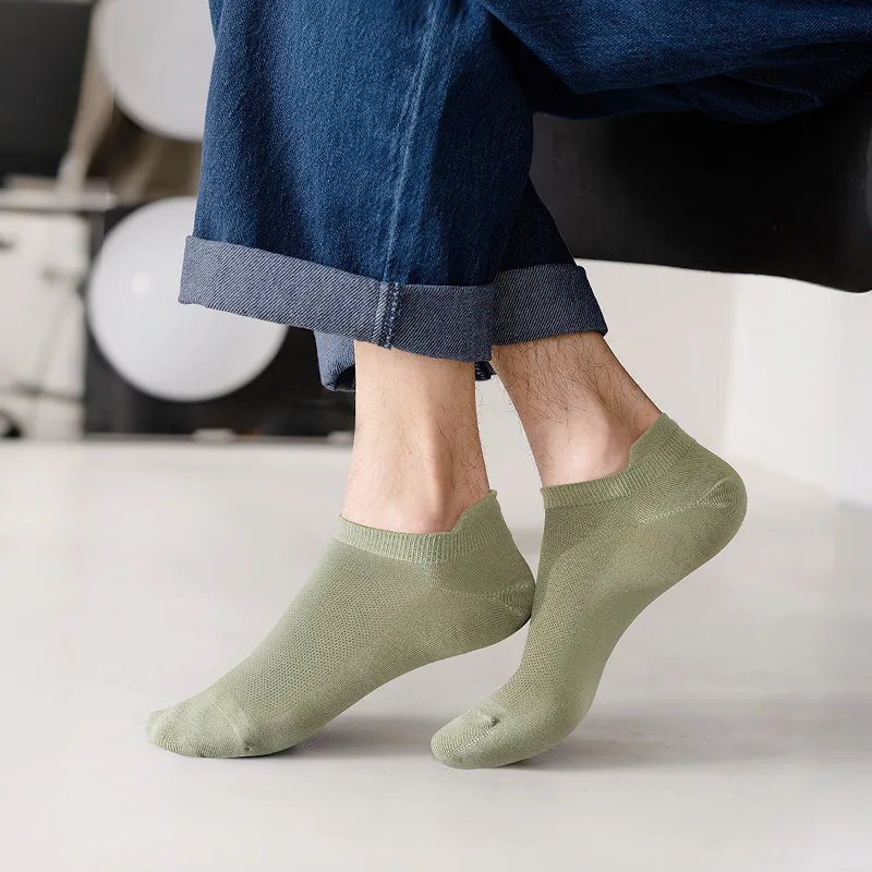 LIANGPU No Show Socks Men's 5 Pack-1