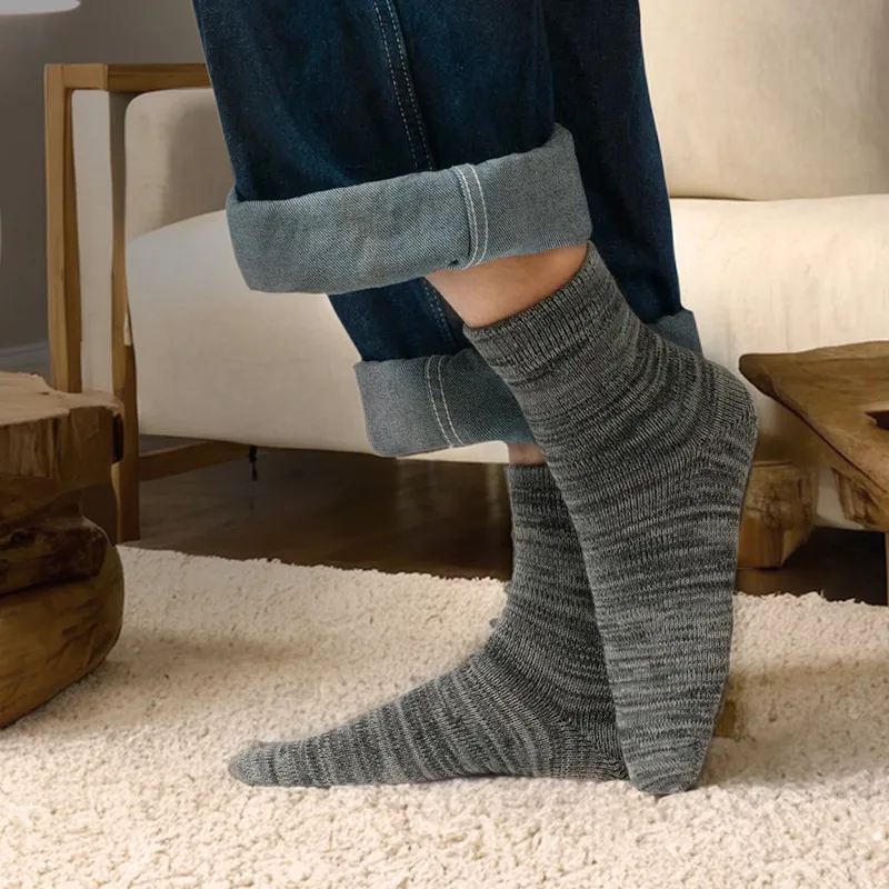 LIANGPU Mid Calf Socks Men's Box 4 Pack-2