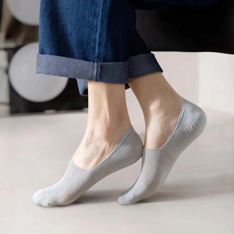 LIANGPU No Show Socks Men's 5 Pack-7