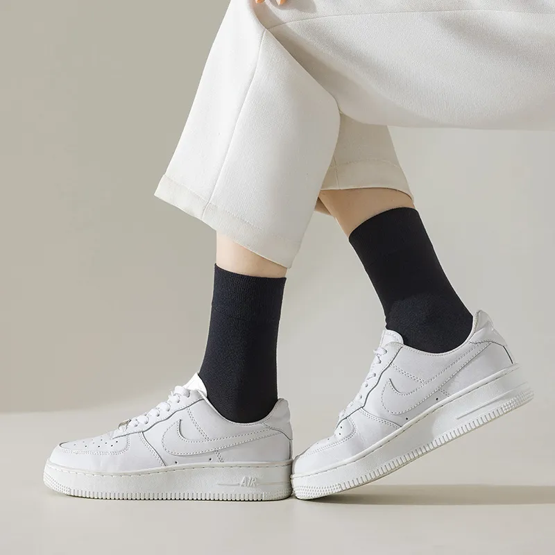 LIANGPU Mid Calf Socks Men's 5 Pack-11