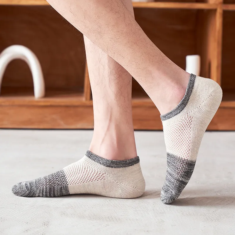 LIANGPU No Show Socks Men's 5 Pack-2