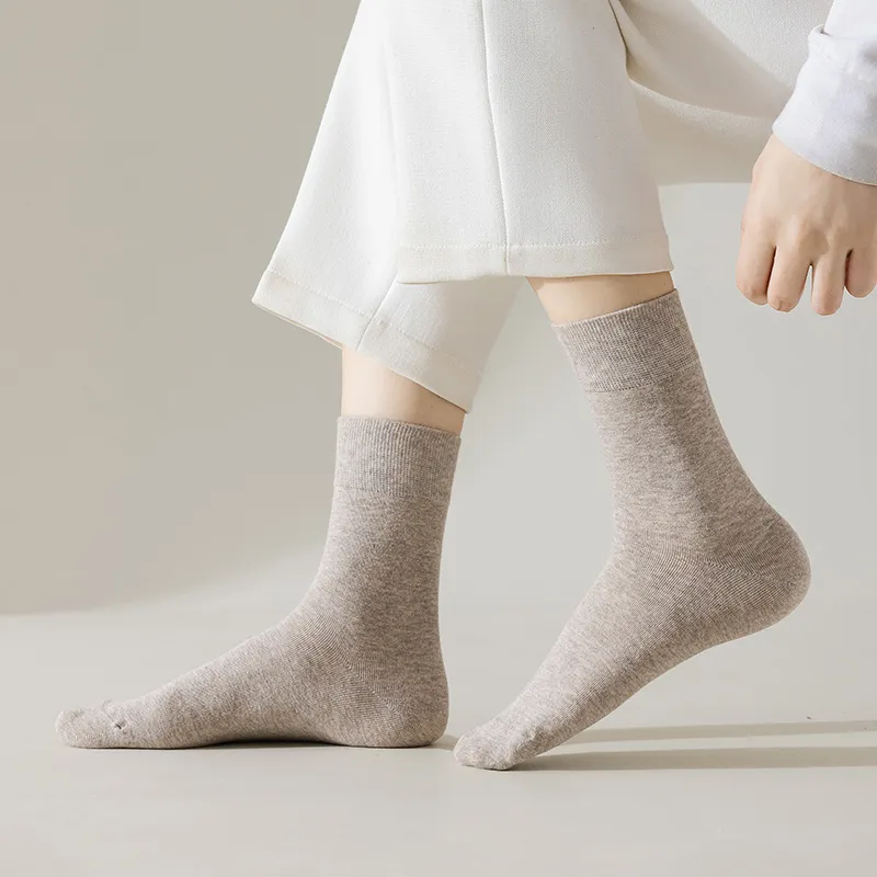 LIANGPU Mid Calf Socks Men's 5 Pack-6
