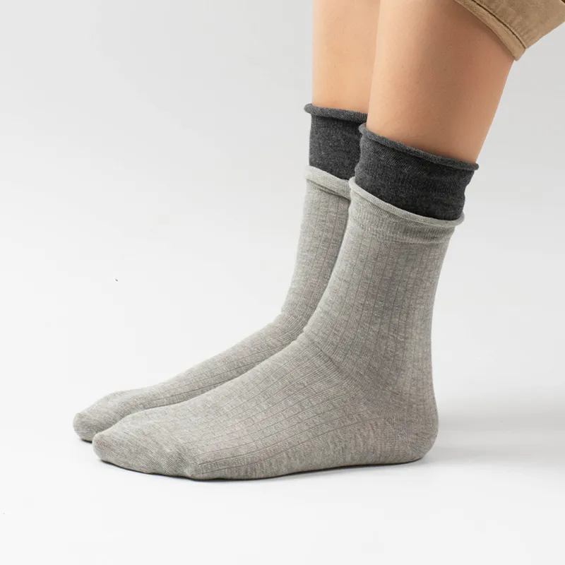 LIANGPU Mid Calf Socks Women's 4 Pack-3