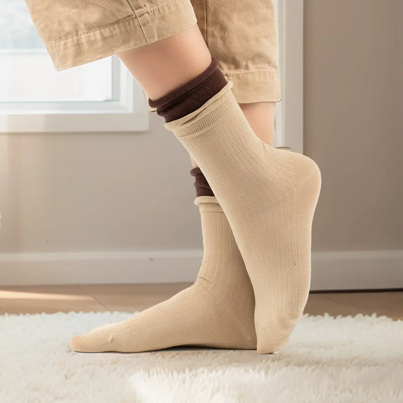 LIANGPU Mid Calf Socks Women's 4 Pack-1