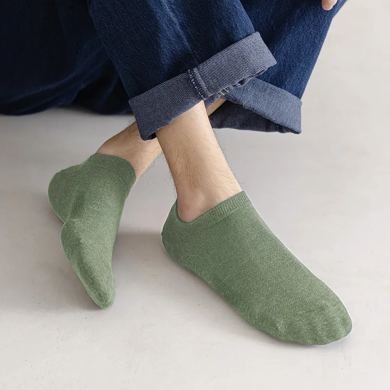 LIANGPU No Show Socks Men's 5 Pack Gift Box Set-14