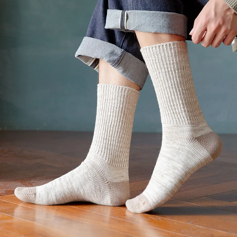 LIANGPU Mid Calf Socks Men's Box 4 Pack-2