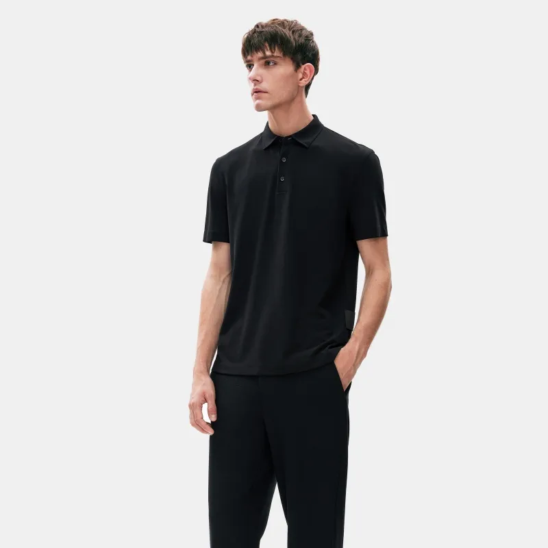 ELLASSAY Polo Shirts Men Classic Black-3