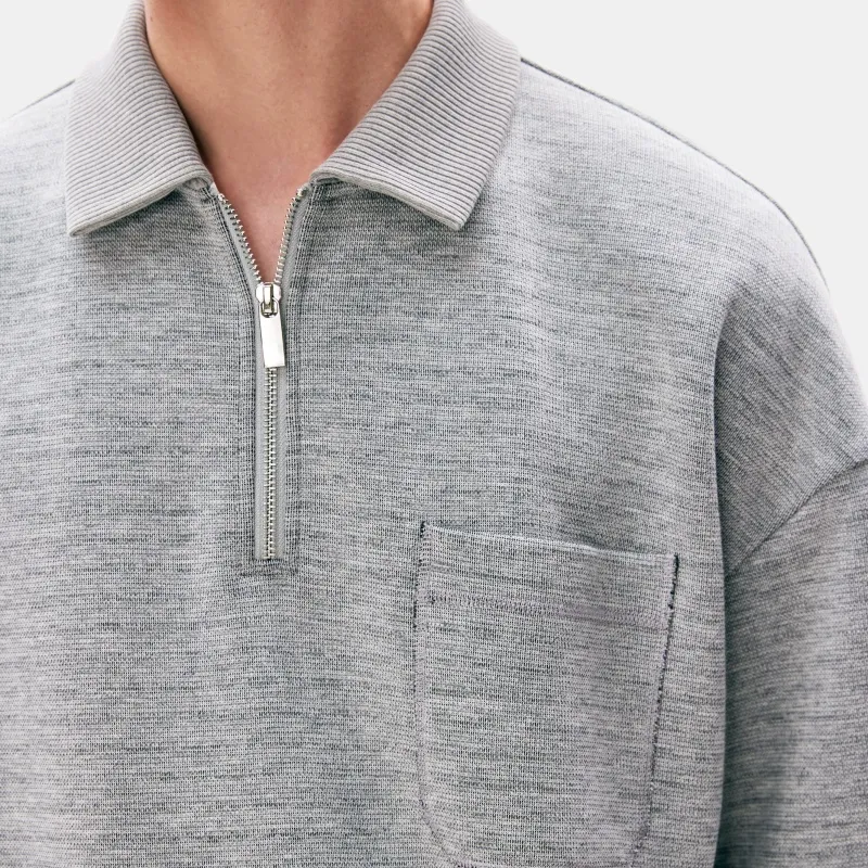 ELLASSAY Polo Shirts Men Gray Contrast Green-3