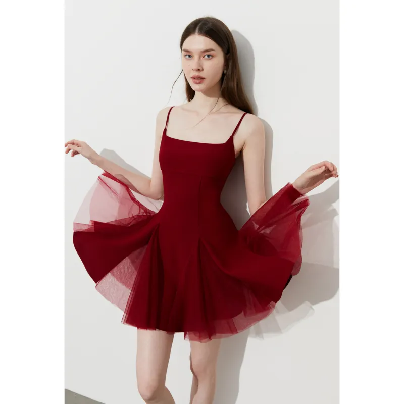 DPLAY Slip Dresses Women's Jam Red-3