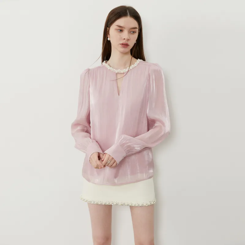 DPLAY Shirts Women's Shimmer Pink-3