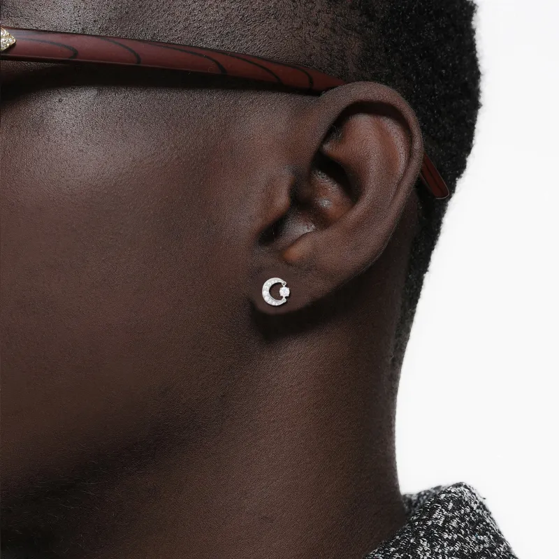 ICEGANG S925 Silver Stud Earrings Unisex-1