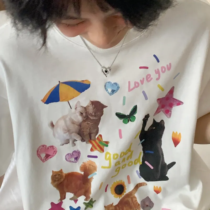 MeiHaoStore T-Shirts Unisex White-6
