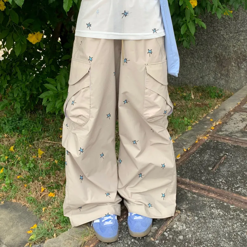 MeiHaoStore Cargo Pants Unisex Khaki-2