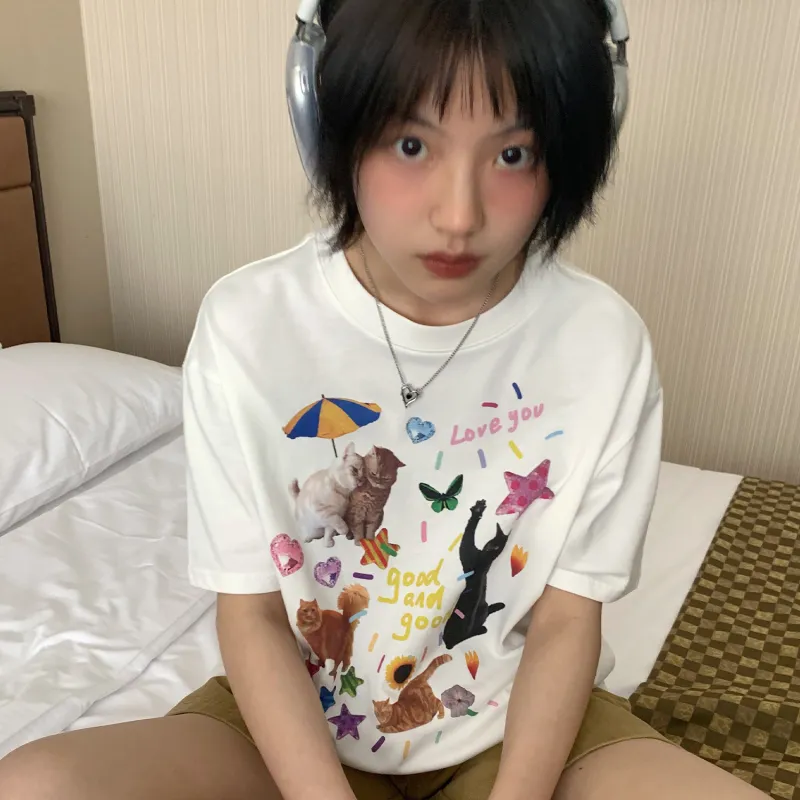 MeiHaoStore T-Shirts Unisex White-3