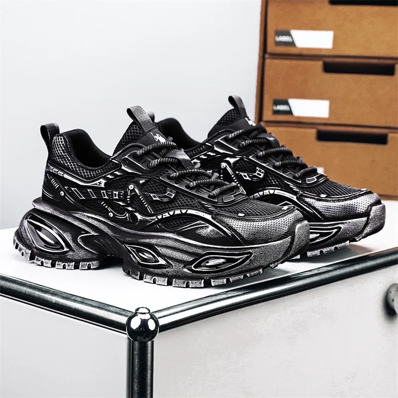 U.S. POLO ASSN. Chunky Sneakers Men's Black Silver-6