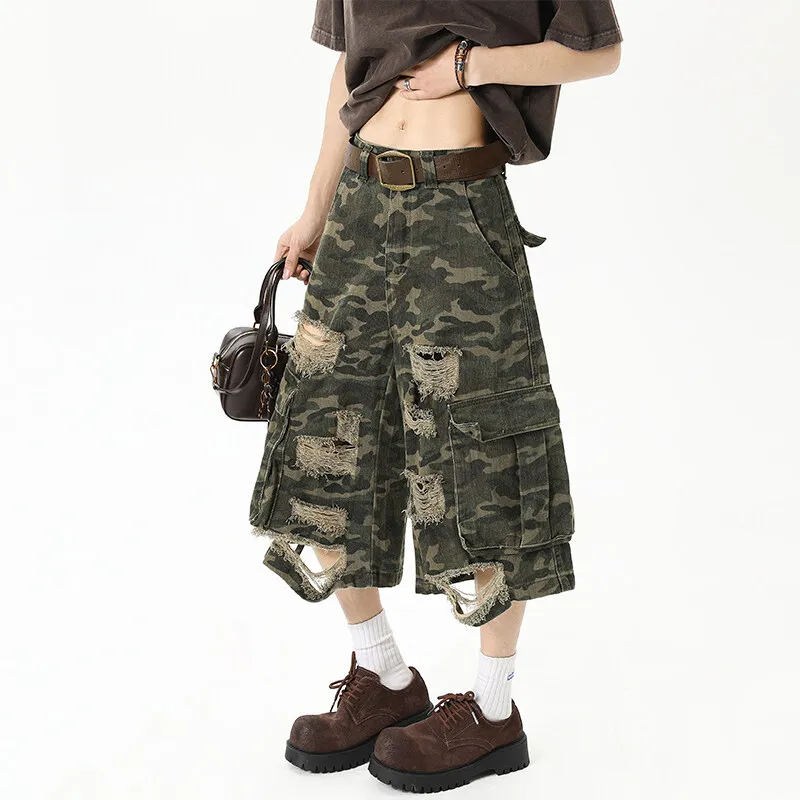 PIERRE CARDIN Denim Shorts Men's Camouflage-4