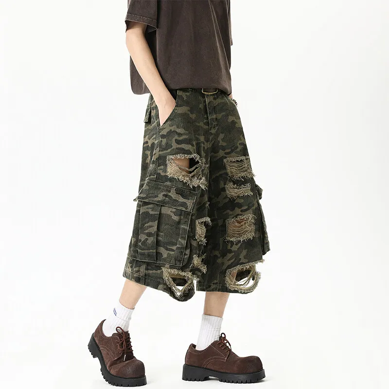 PIERRE CARDIN Denim Shorts Men's Camouflage-3
