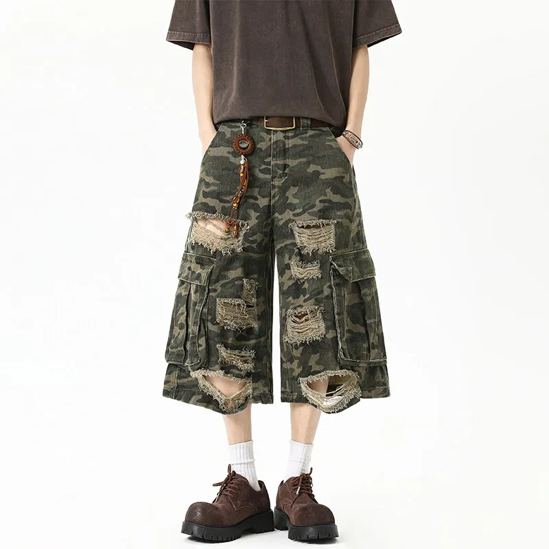 PIERRE CARDIN Denim Shorts Men's Camouflage-2