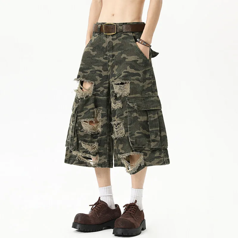 PIERRE CARDIN Denim Shorts Men's Camouflage-5