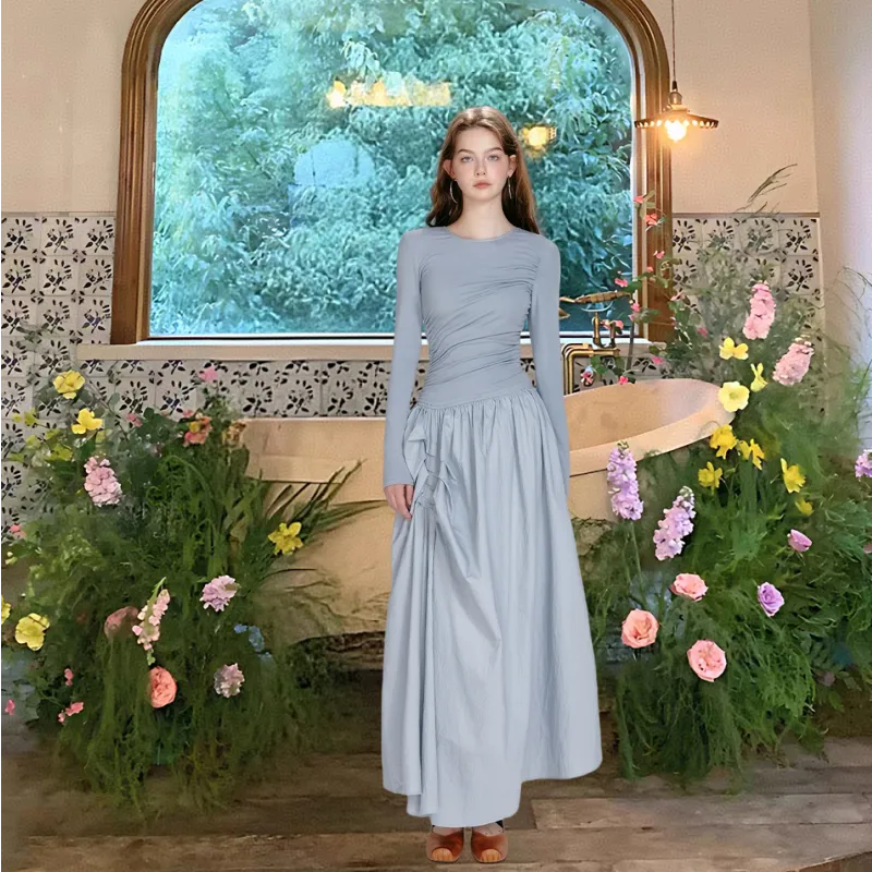 GORGEOUSIDEA Fall Long Sleeved Dress Women's-4