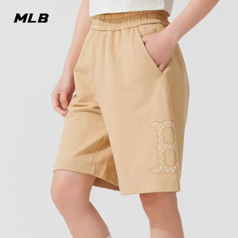 MLB Basic Boston Red Sox Casual Shorts Unisex 3ASPM025343MGL Light Heather Gray-2