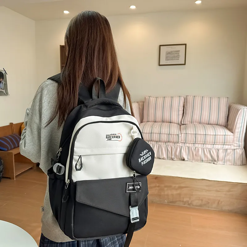 NANXIAOXIANG Nylon Backpack Regular Unisex Bayberry Red/Ecru/Khaki/Black/Green/Pink-14