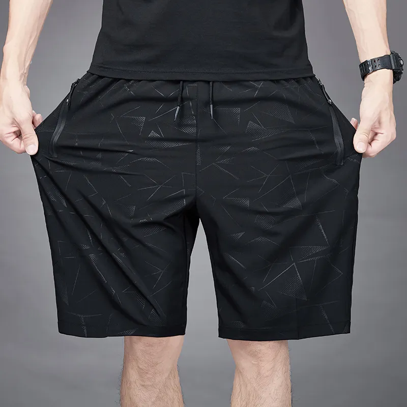EMINU Casual Shorts Men Black-4