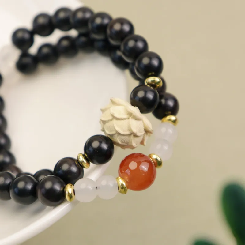 LIBEIDINGSHENG Ebony Blessing And Wisdom Increase, Purification And Reception Of Good Luck, Energy Cycle Unisex-4