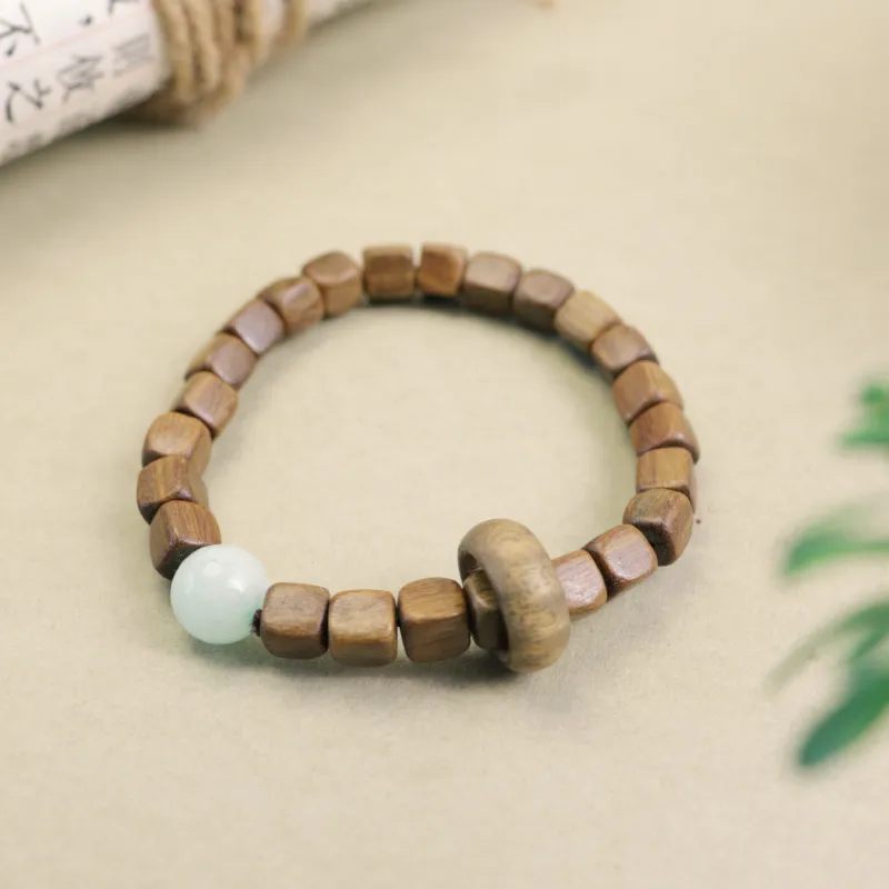 LIBEIDINGSHENG Green Sandalwood Break The Game, Focus On The Nobles, Lead The Way, And Cultivate Longevity Unisex-1