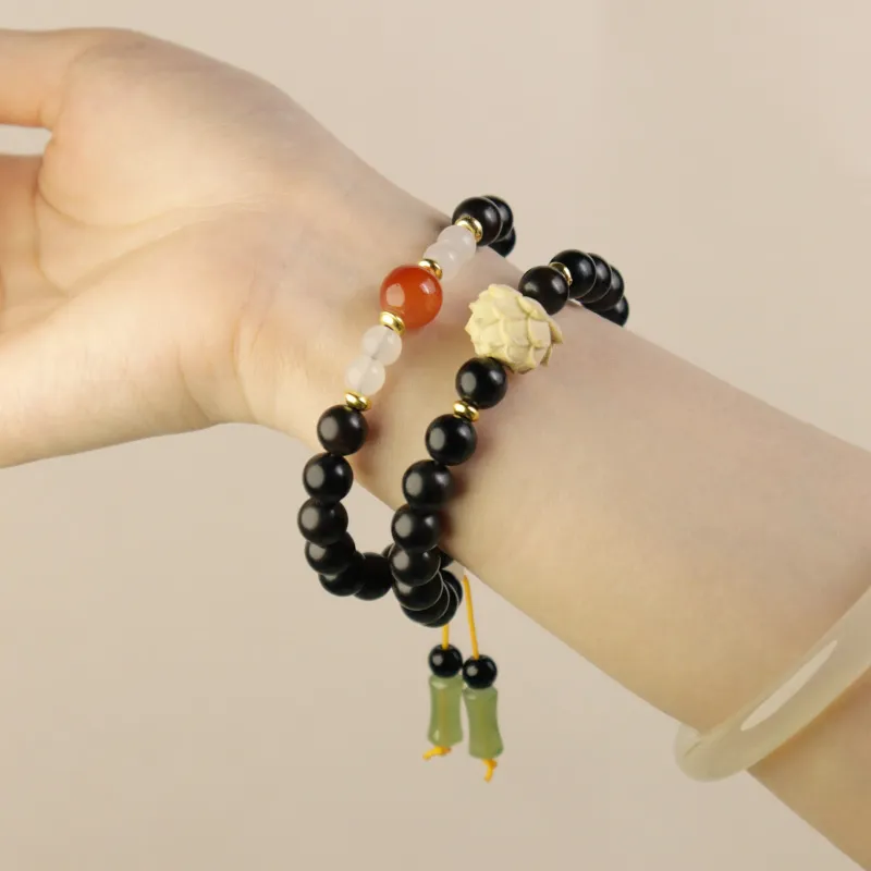 LIBEIDINGSHENG Ebony Blessing And Wisdom Increase, Purification And Reception Of Good Luck, Energy Cycle Unisex-1