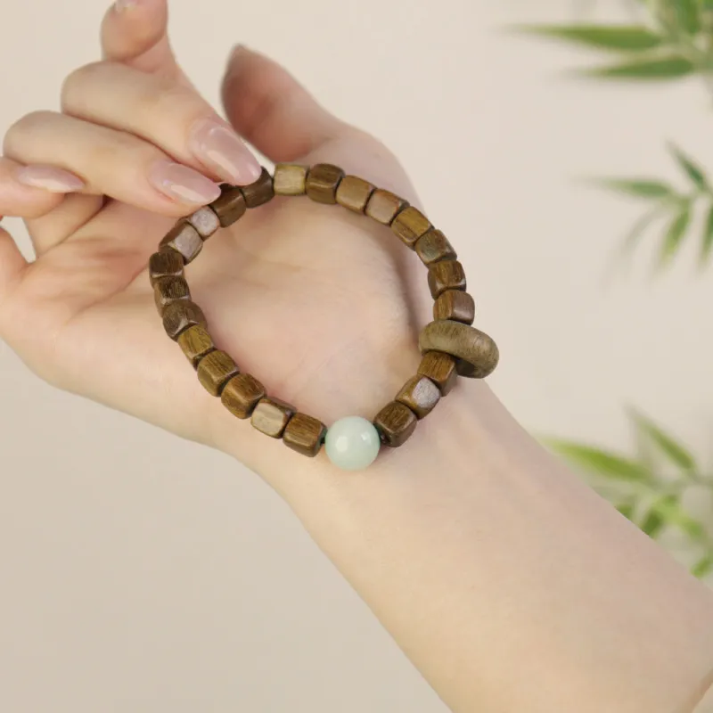LIBEIDINGSHENG Green Sandalwood Break The Game, Focus On The Nobles, Lead The Way, And Cultivate Longevity Unisex-4