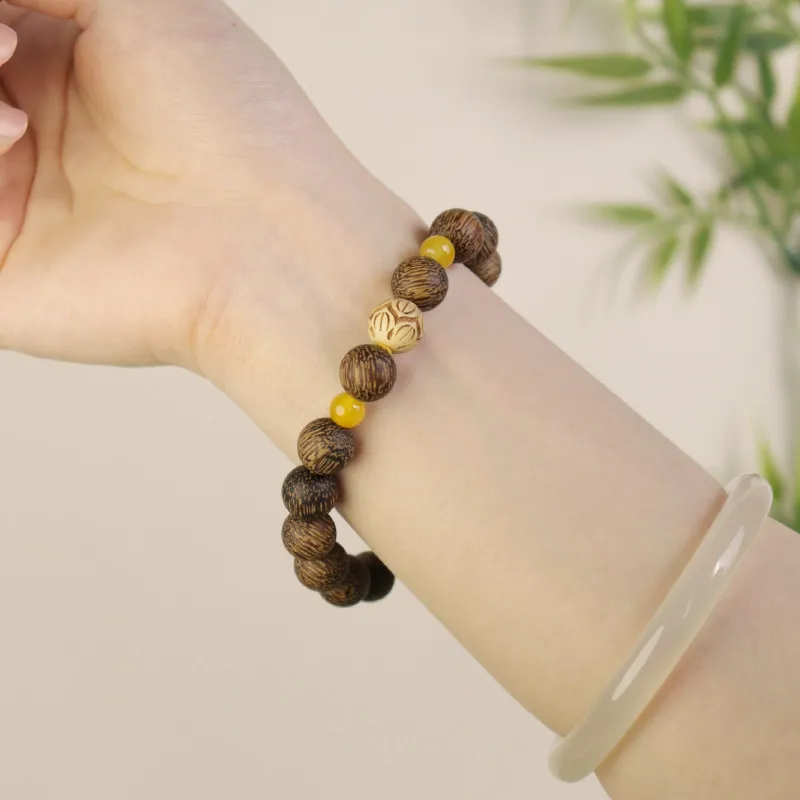 LIBEIDINGSHENG Redwood Wisdom, Purity, And Prosperity Guided By A Noble Friend, Blessing Wealth. Unisex-1