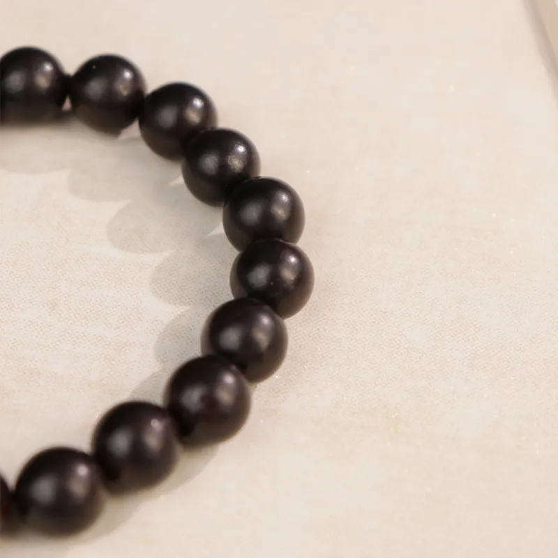 LIBEIDINGSHENG Ebony Career Lucky Wooden Bracelet Unisex-2