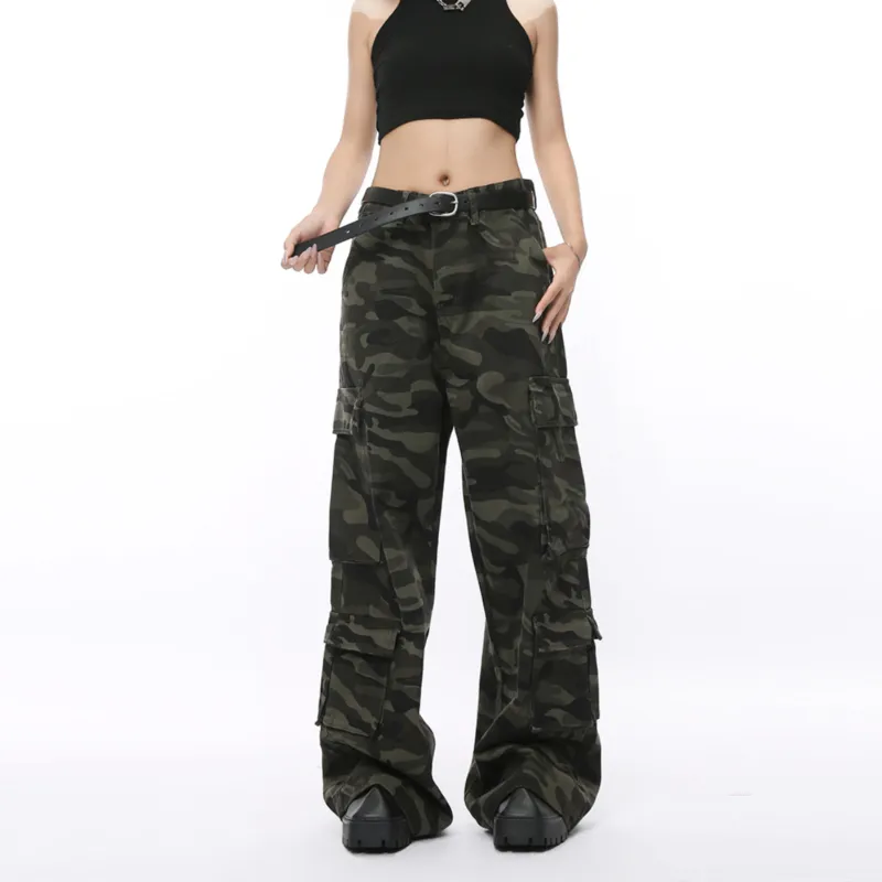UNA RETA Casual Pants Unisex Dark Green-2