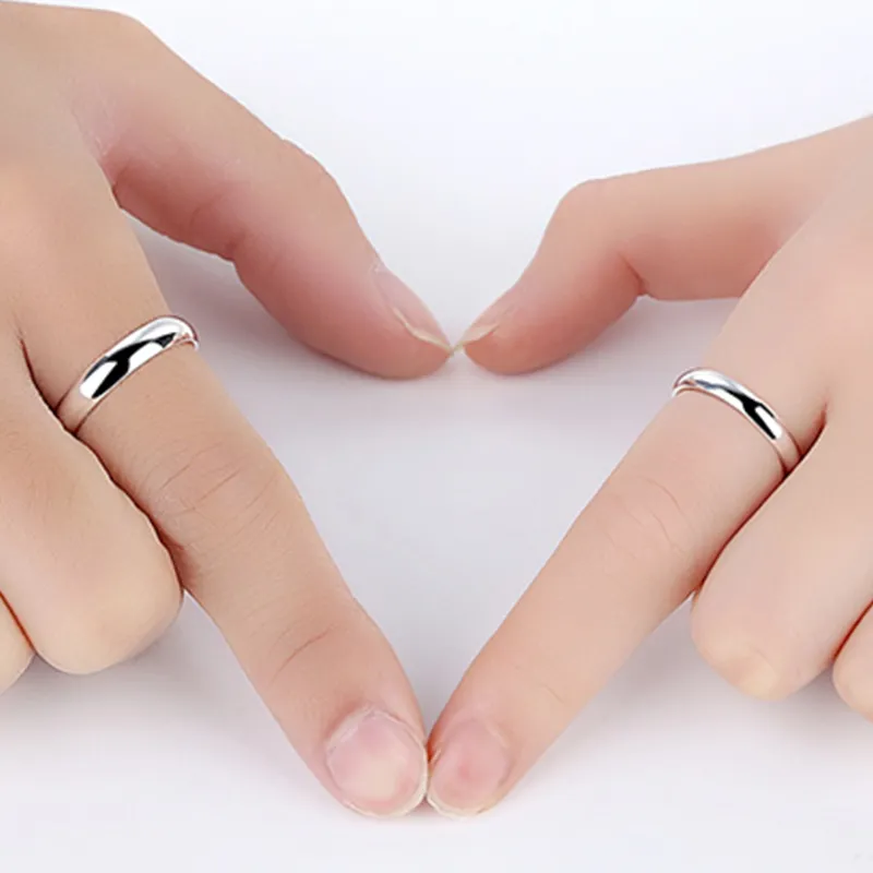 Wylyp Sterling Silver 999 Rings Unisex Silver white Gift Box-4
