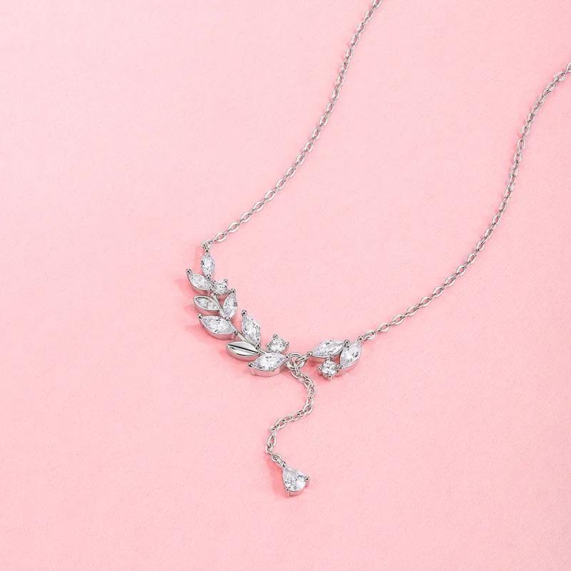 Wylyp 925 Sterling Silver Necklaces Women's Silver White-4